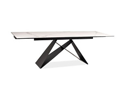 Купить Стол обеденный SIGNAL WESTIN III Ceramic 160 белый/черный матовый 160-240/90 в Гомеле: цена, размеры, фото, характеристики