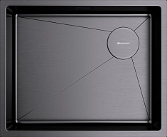 Купить Кухонная мойка из нержавейки Omoikiri Taki 54-U/IF-R-GM Side SF вороненая сталь в Гомеле: лучшая цена, фото, характеристики